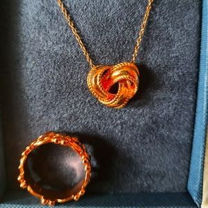 Heart knot necklace